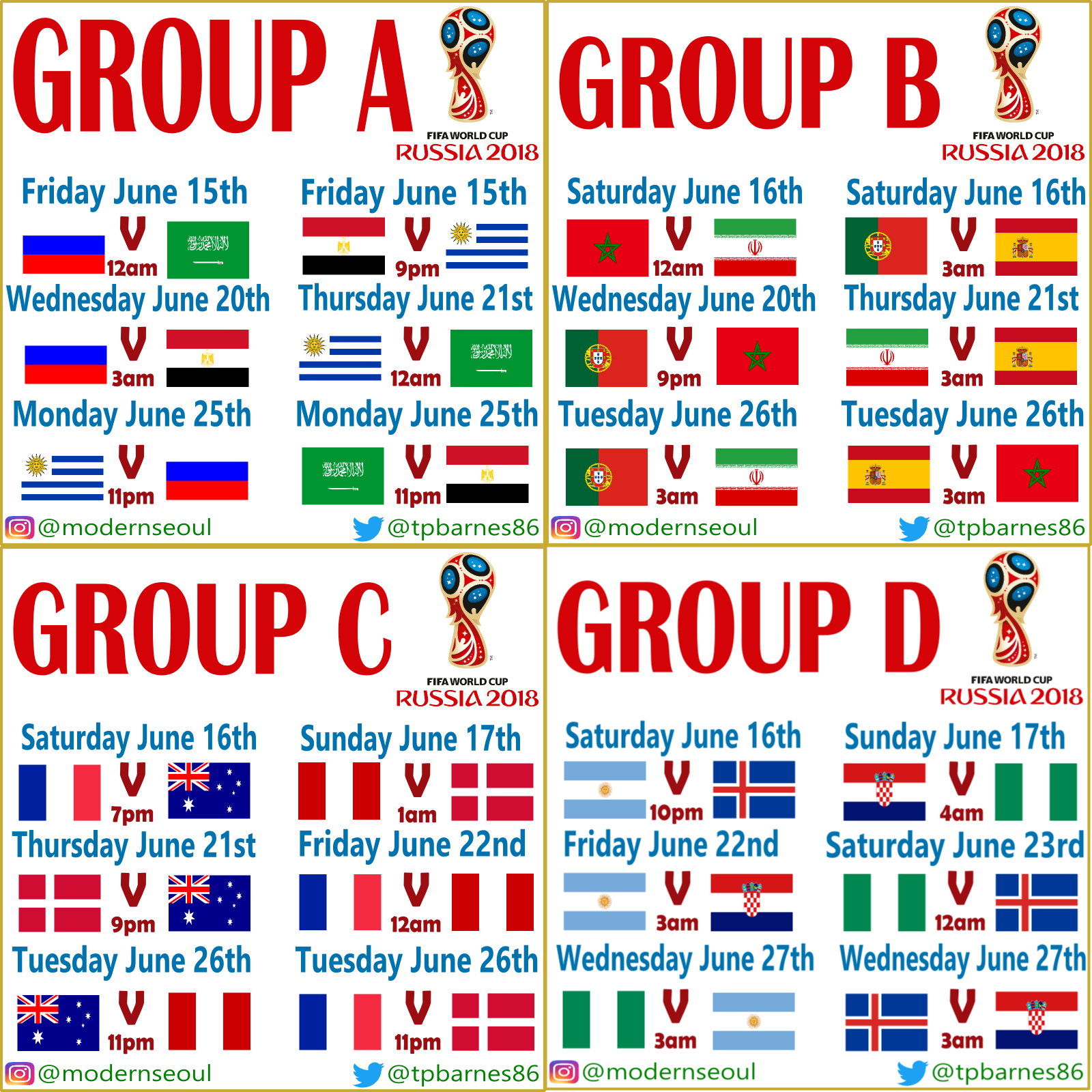2018 world cup groups teams